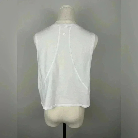 Lululemon Muscle Love Crop Tank *Tencel White Size 12 - Picture 8 of 11